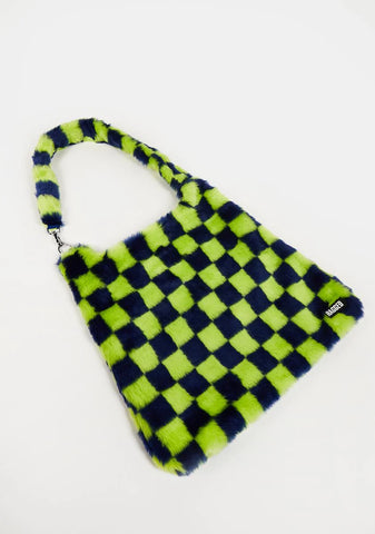 Dizzy Checkered Tote Bag