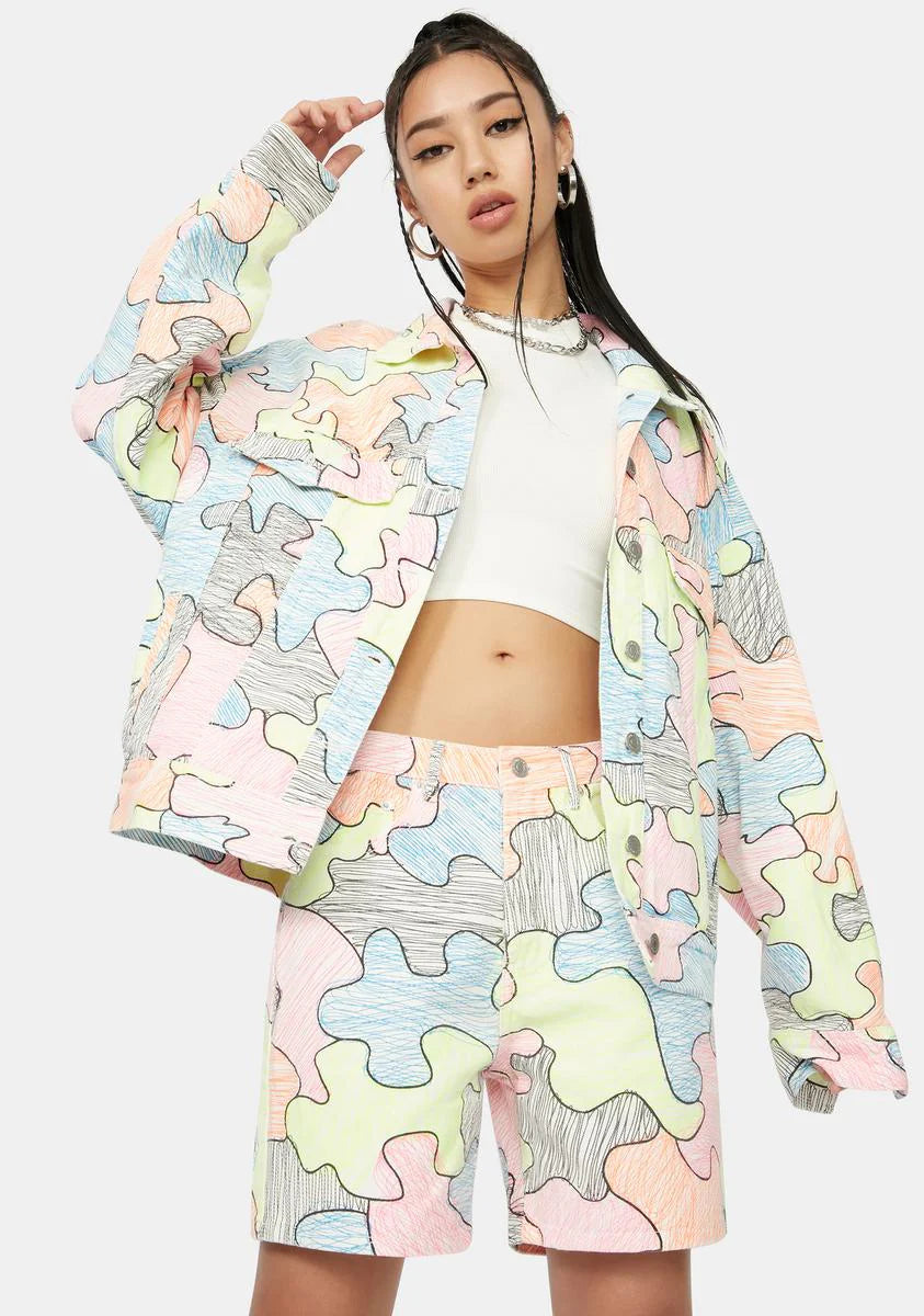 Write About Now Scribble Denim Jacket