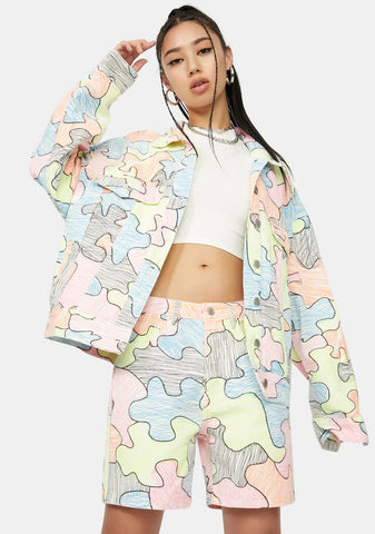 Write About Now Scribble Denim Jacket