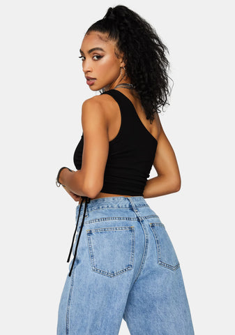 Sassy Sweet Talker Shoulder Crop Top