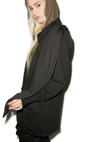 Hero Button Down Top - Black