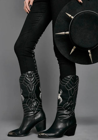 Wicked Ways Spider Web Boots