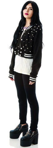 The  Margot Studded Crop Bomber