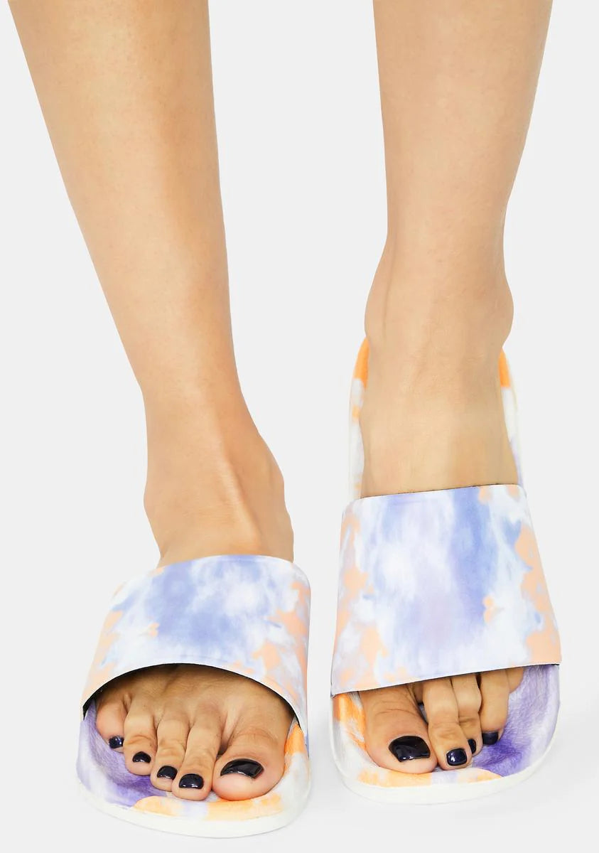 Fig Cloudless Sky Tie Dye Slides