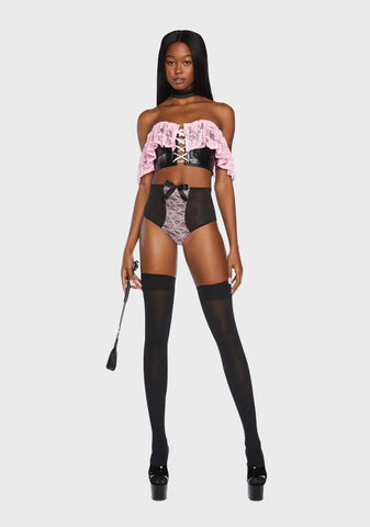 x Bettie Page Elsie Lace High-Waisted Brief