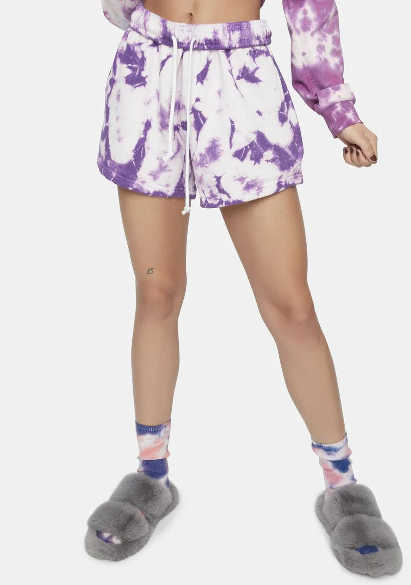 Purple Layla Tie Dye Shorts