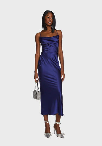 Navy Like A Glove Midi Dress