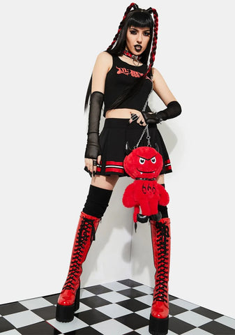 Little Lucifer Fuzzy Crossbody Bag