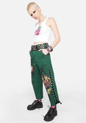 Angst And Anarchy Lace Up Pants