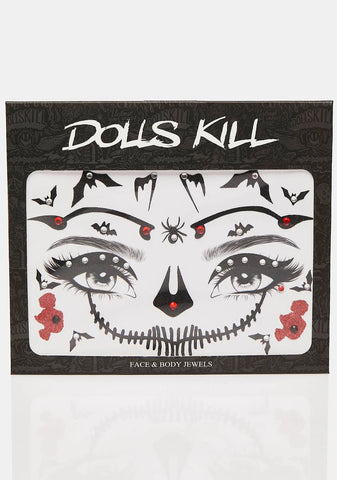 Enjoy The Afterlife Skeleton Face Stickers