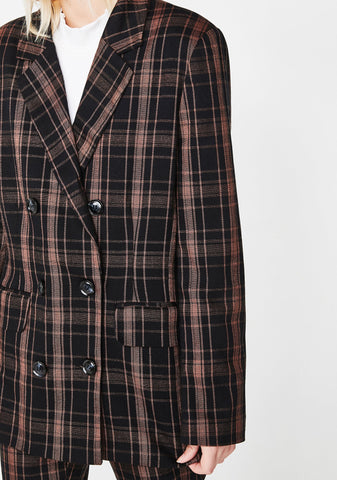 Half Bad Plaid Blazer