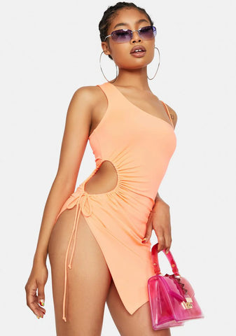 Sherbet Catching Rays Cutout Mini Dress