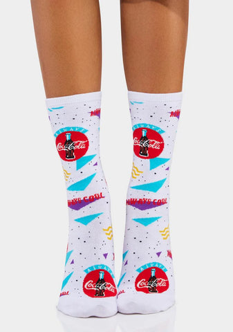 90s Coca Cola Crew Socks