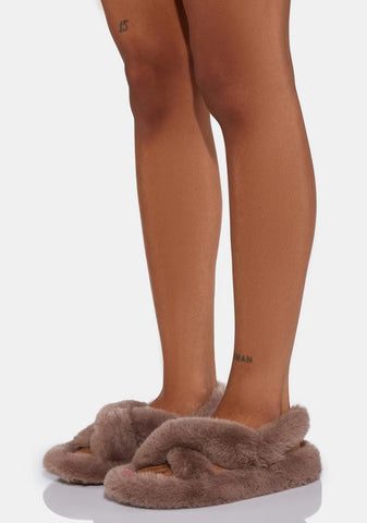 Scotch Lazy Day Faux Fur Slippers