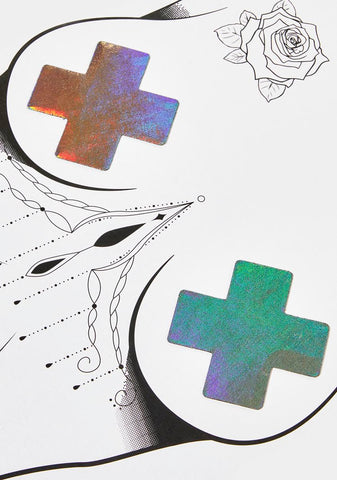 Nitro Gunmetal Grey Holographic X Factor Pasties