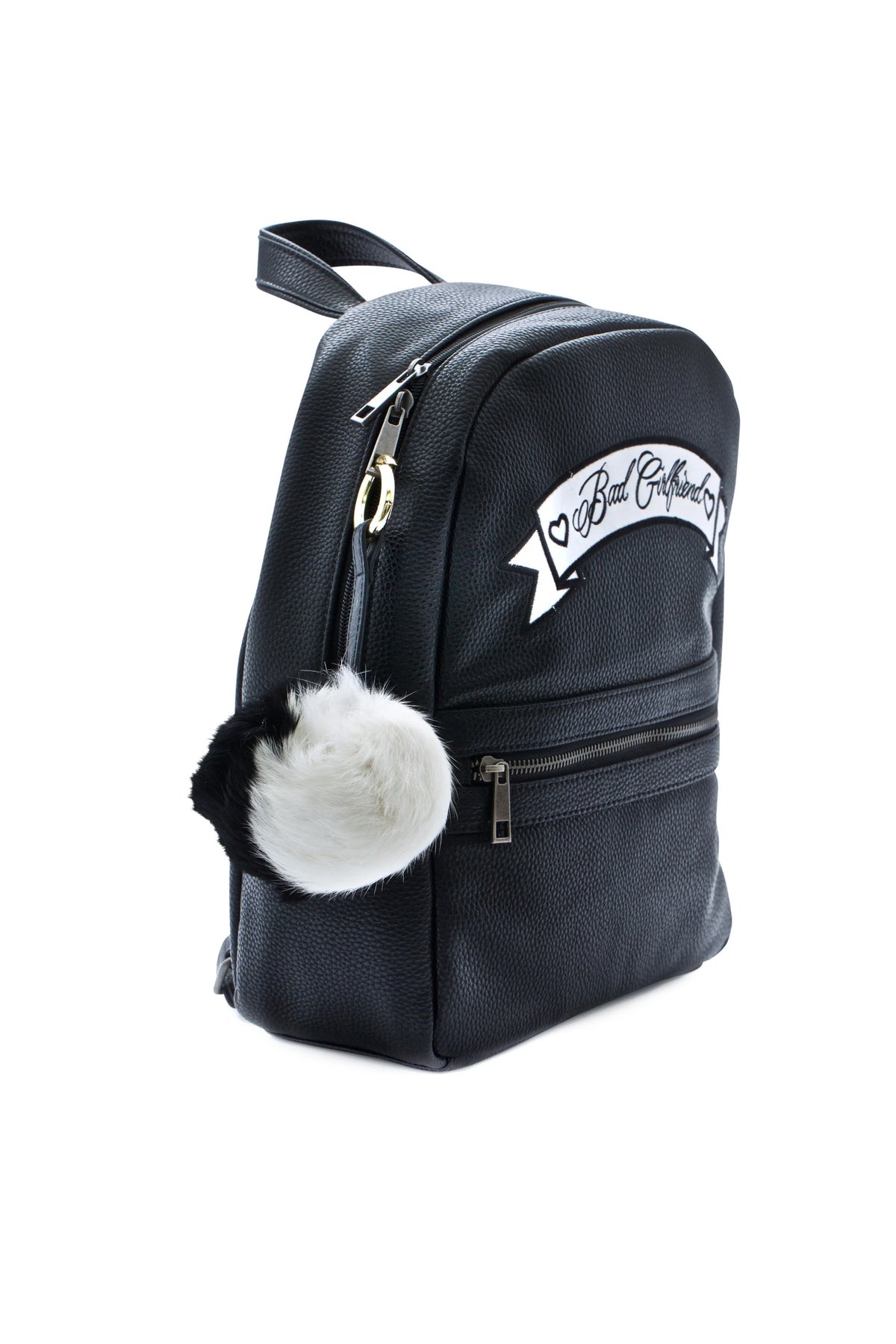 Opposites Attract Fluffy Pom Keychain