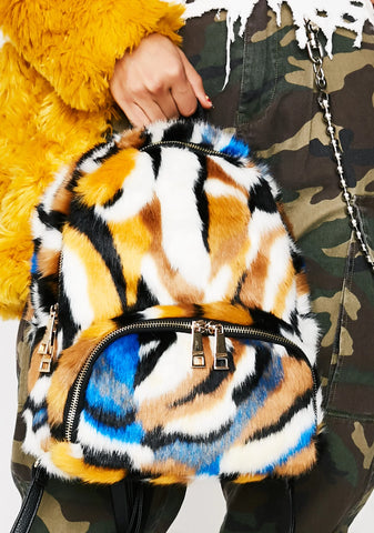 Earn Your Stripes Fuzzy Backpack