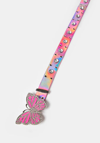 Candy Feel The Electricity Holographic Belt
