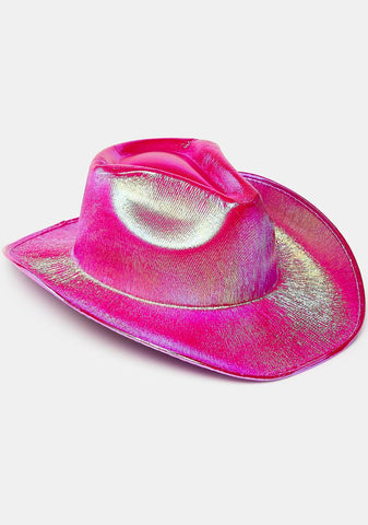 Metallic Fuchsia Cowboy Hat