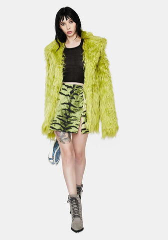 Pelmet Khaki Tiger Mini Skirt