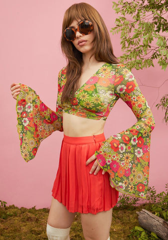 Modern Love Wrap Crop Top