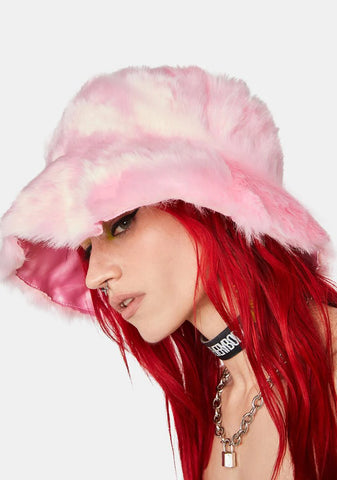 Electrifying Winks Fuzzy Bucket Hat
