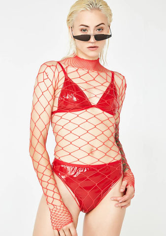 Love The Damned Fishnet Bodysuit