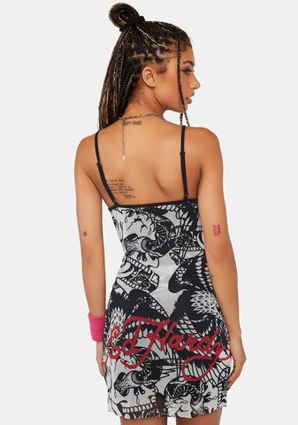 DBD Eagle Mesh Slip Dress