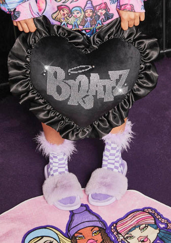 Dark Keep It Glossy Heart Pillow