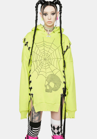 Deadly Hearts N Hellions Lace-Up Hoodie