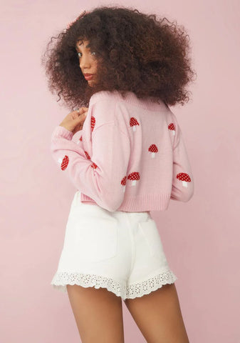 Out Of Touch Mushroom Sweater Set