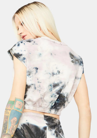 Adapting Fierce Tie Dye Muscle Sweatshirt Tee