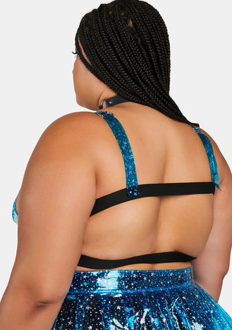 Plus Aqua Chasing Starlight Vinyl Bustier