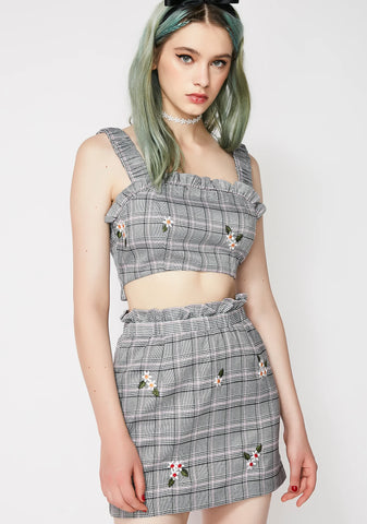Bad Intentions Plaid Skirt