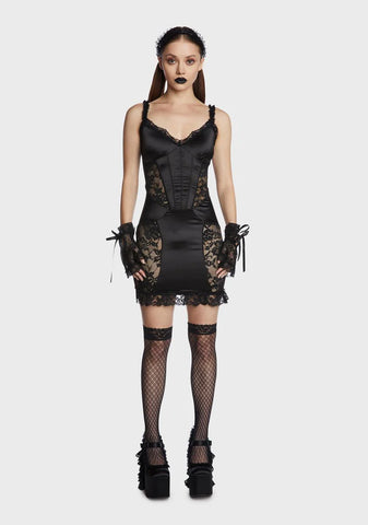 Cordially Invited Satin Mini Dress