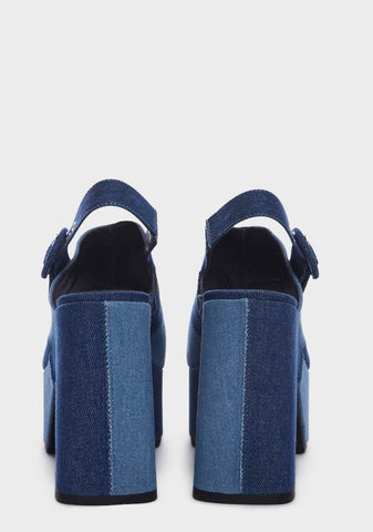 Stitched Up Platform Heels