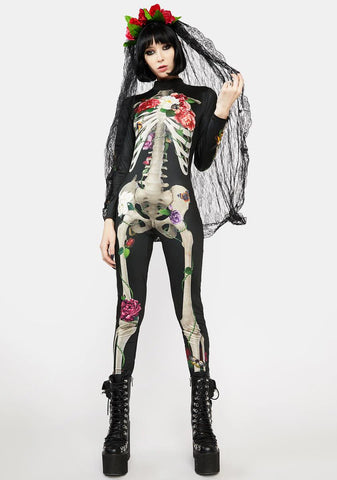 Blooming Bones Catsuit Costume
