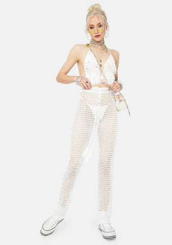 Heaven On The Horizon Crochet Pant Set
