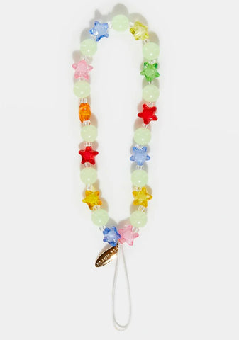 Rainbow Star Beaded Phone Strap