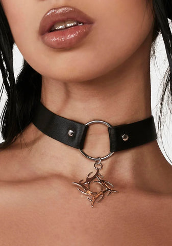Distortion Tattoo Charm O-Ring Choker