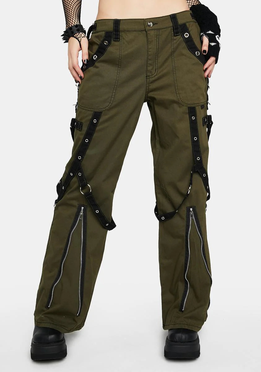 Army Multi Eyelet Dark Street Pants