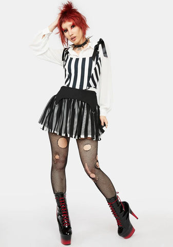 Underworld Fun Striped Corset Top