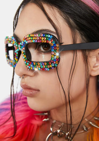 Living Color Rhinestone Sunglasses