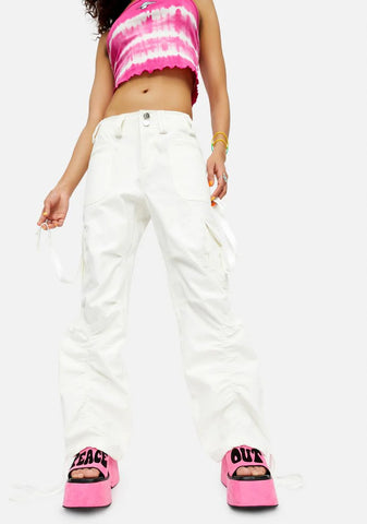 Bummed 2 Be Here Ruched Cargo Pants