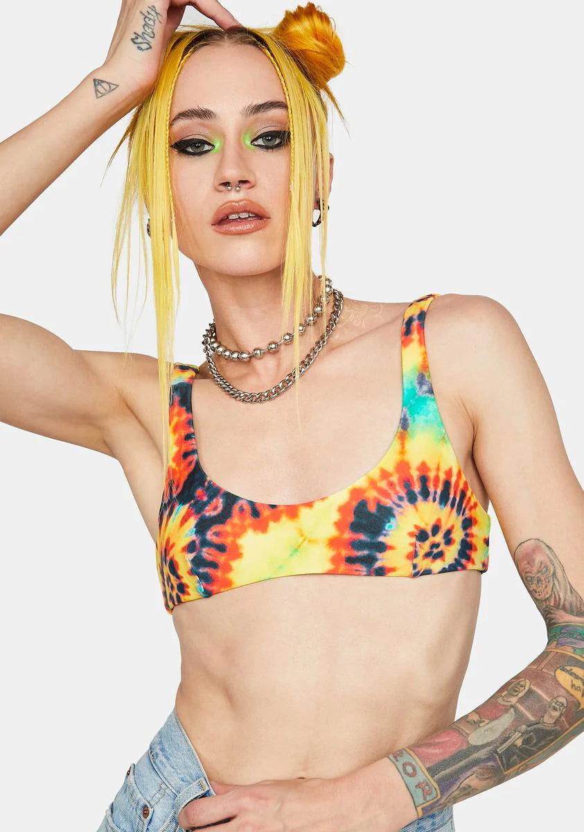 The 90s Tie Dye Bikini Top