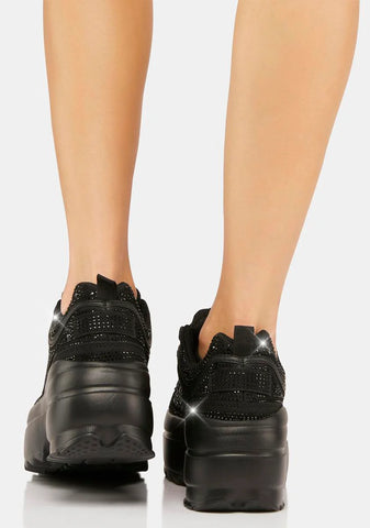 Noir New Heights Platform Sneakers