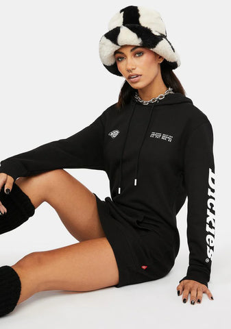 Long Sleeve French Terry Hoodie Dress