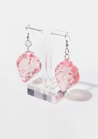 Baby Clearly Sweet Strawberry Earrings