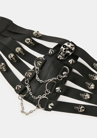 Black Reaper Vegan Leather Punk Mask