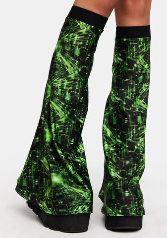 Cyber Grid Leg Warmers